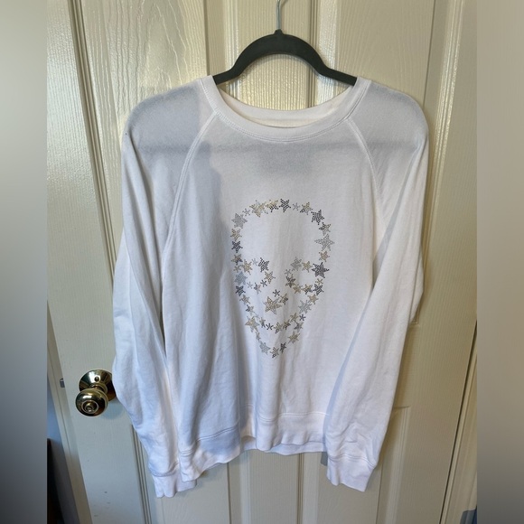 Zadig and Voltaire Upper Skull Star Studded Sweatshirt White - Picture 5 of 12